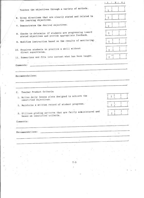 Teacher evaluations page 3